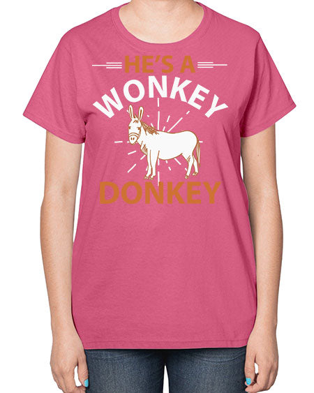 he’s a wonky donkey Style 4# - donkey-  Ladies T-Shirt
