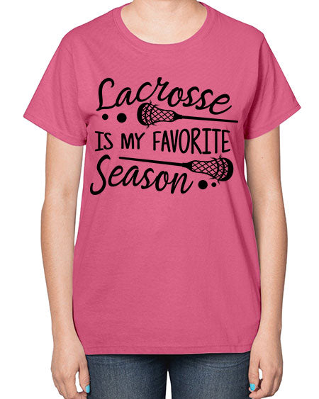 lacrosse is my favorite season 14# - lacrosse-  Ladies T-Shirt