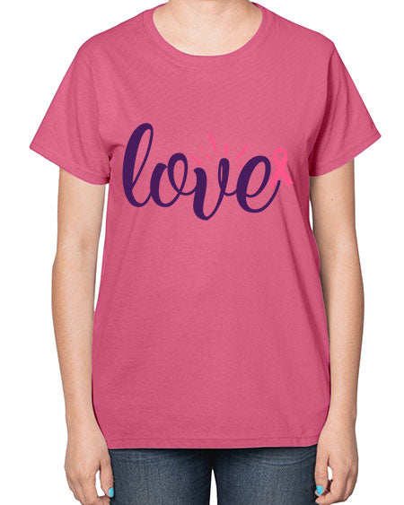 love Style 7# - breast cancer-  Ladies T-Shirt