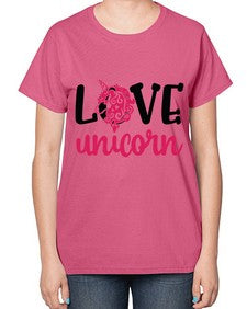 love unicorn 274# - unicorn-  Ladies T-Shirt