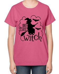 percent that witch 55# - witch-  Ladies T-Shirt