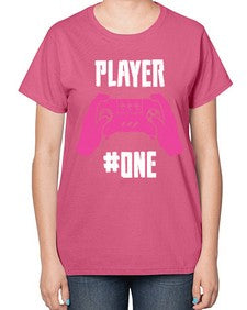 player one 147# - video games-  Ladies T-Shirt