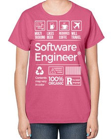 software engineer 1409# - engineer-  Ladies T-Shirt