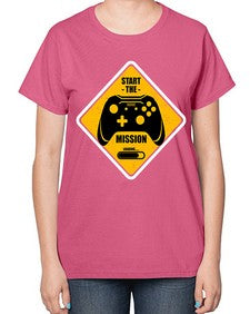 start the mission 152# - video games-  Ladies T-Shirt