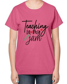 teaching is my jam Style 404# - teacher-  Ladies T-Shirt