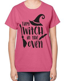 tiny witch in the oven 18# - witch-  Ladies T-Shirt