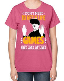 to get a life game 159# - video games-  Ladies T-Shirt
