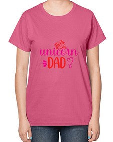 unicorn dad 453# - unicorn-  Ladies T-Shirt