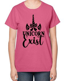 unicorn exist 456# - unicorn-  Ladies T-Shirt