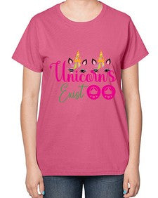 unicorns exist 534# - unicorn-  Ladies T-Shirt