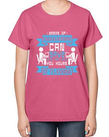 weeks of programming can save you hours of planning 9# - computer-  Ladies T-Shirt