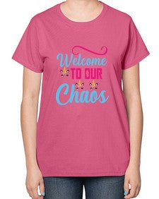 welcome to our chaos 545# - unicorn-  Ladies T-Shirt