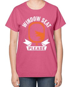 window seat please  51# - airplane-  Ladies T-Shirt
