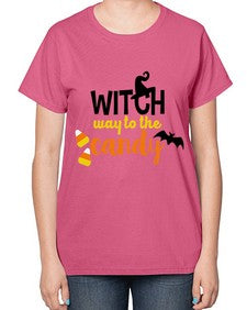witchwaycandy 4# - witch-  Ladies T-Shirt