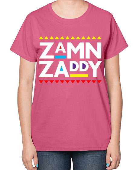 zamn zaddy 1# - black words and phrases-  Ladies T-Shirt