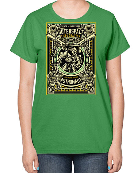 Astronaut Outerspace Exploration 36# - space-  Ladies T-Shirt