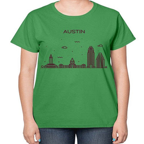 AustinTX 380# - cities-  Ladies T-Shirt
