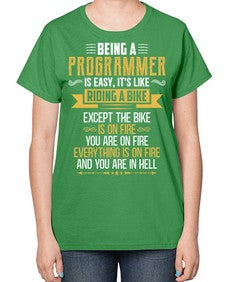 Being a Programmer 3# - computer-  Ladies T-Shirt