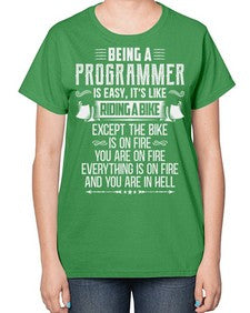 Being a Programmer 4# - computer-  Ladies T-Shirt