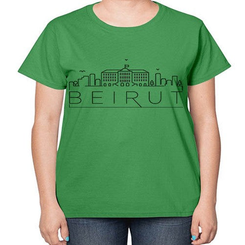 Beirut Minimal Skyline 429# - cities-  Ladies T-Shirt