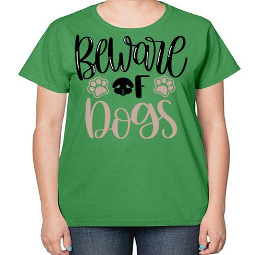 Beware Of Dogs Style 33# - dogs-  Ladies T-Shirt