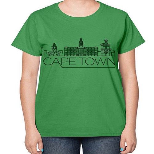 Cape Town Minimal Skyline 546# - cities-  Ladies T-Shirt