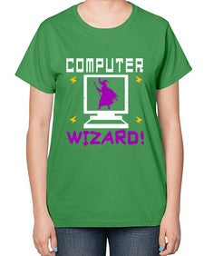 Computer wizard 52# - computer-  Ladies T-Shirt