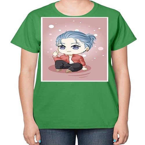 Cute little boy silver hair 78# - anime-  Ladies T-Shirt