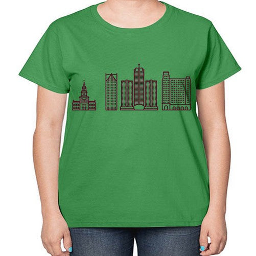 DetroitMI 664# - cities-  Ladies T-Shirt