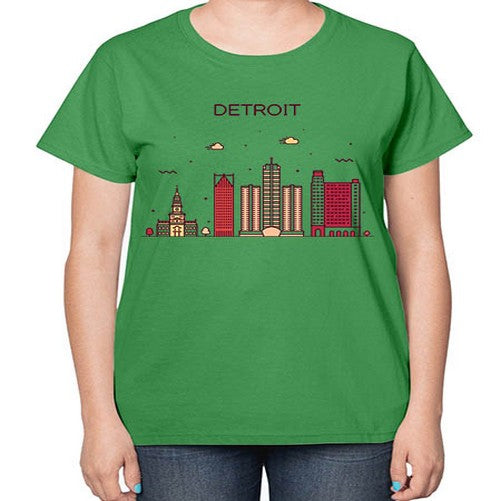 DetroitMI 665# - cities-  Ladies T-Shirt