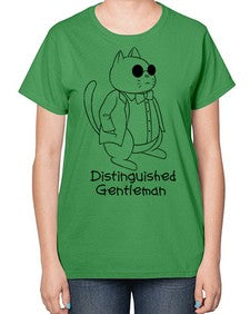 Distinguished Gentleman - cats-  Ladies T-Shirt