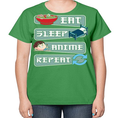 Eat Sleep Anime Repeat Anime Manga 227# - anime-  Ladies T-Shirt