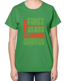 First class cleaning service Style 160# - cleaner-  Ladies T-Shirt