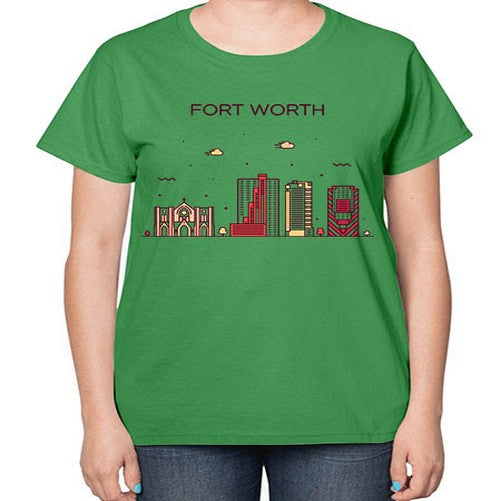 FortWorth 740# - cities-  Ladies T-Shirt