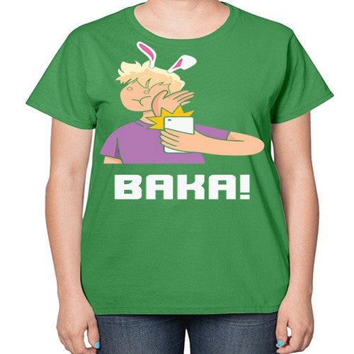 Funny Anime Baka Rabbit Slap Anime 228# - anime-  Ladies T-Shirt
