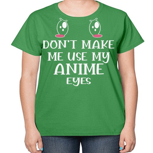 Funny Cute Anime Kawaii Eyes 230# - anime-  Ladies T-Shirt
