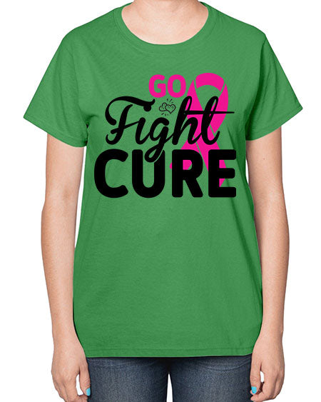 Go Fight Cure 23# - breast cancer-  Ladies T-Shirt