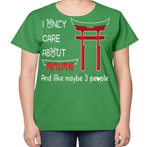I Only Care About Anime Anime 240# - anime-  Ladies T-Shirt