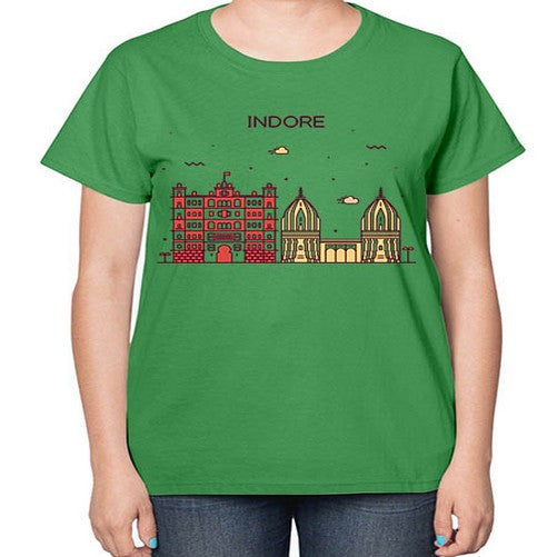 Indore 953# - cities-  Ladies T-Shirt