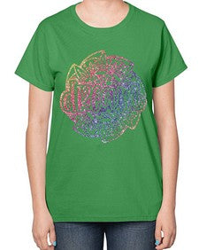 Mandala Dream Rainbow Glitter 760# - mandala-  Ladies T-Shirt