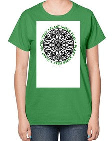 Mandala Garden Round 910# - mandala-  Ladies T-Shirt