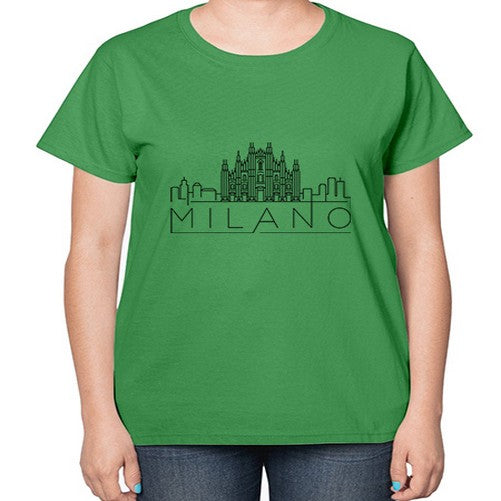 Milano Minimal Skyline 1299# - cities-  Ladies T-Shirt