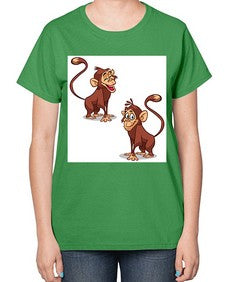 Monkey 175# - cartoon general-  Ladies T-Shirt