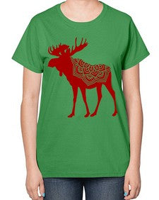MooseMandala 940# - mandala-  Ladies T-Shirt