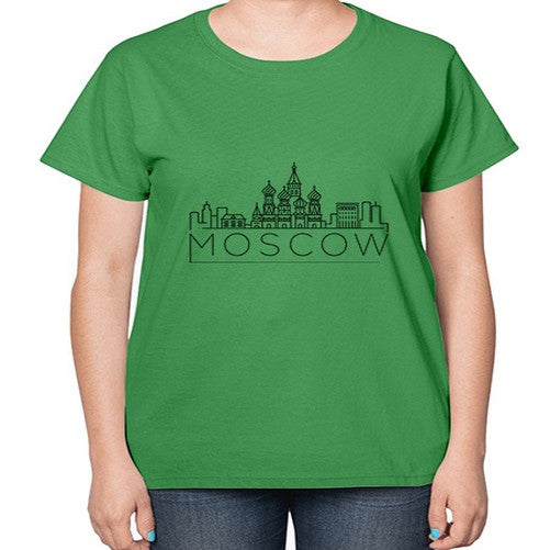 Moscow Minimal Skyline 1353# - cities-  Ladies T-Shirt