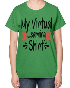 My Virtual Learning Shirt 555# - librarian-  Ladies T-Shirt
