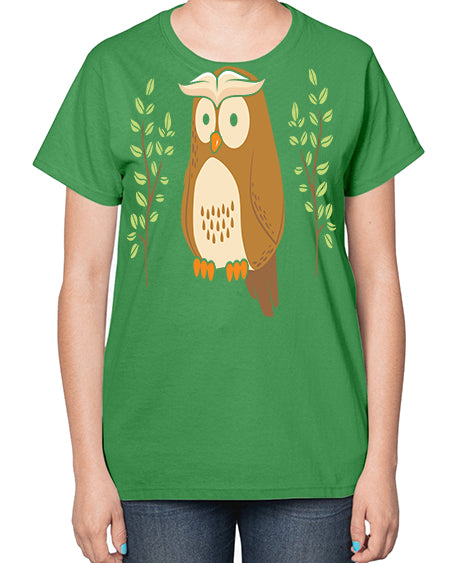 Owl of Athena Long Sleeve A TurtleRabbit 14# - owl-  Ladies T-Shirt
