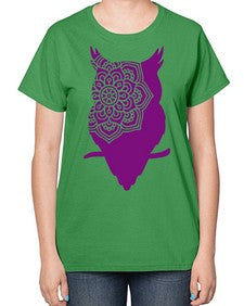OwlMandalaUpdated 976# - mandala-  Ladies T-Shirt