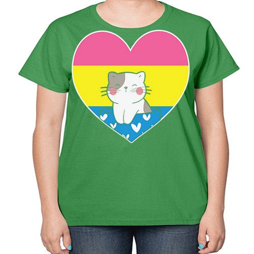 Pansexual Kawaii Cat Anime Art Anime 272# - anime-  Ladies T-Shirt