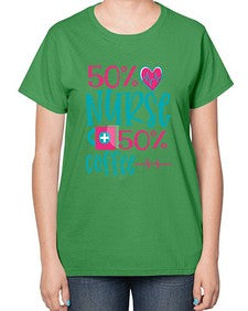 Percent Nurse Percent Coffee Style 1306# - nurse-  Ladies T-Shirt